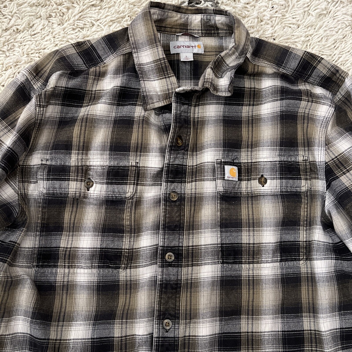 カーハート
　ダウン Carhartt - Men's Textured 1/2-Zip Fleece Jacket – Threadfellows