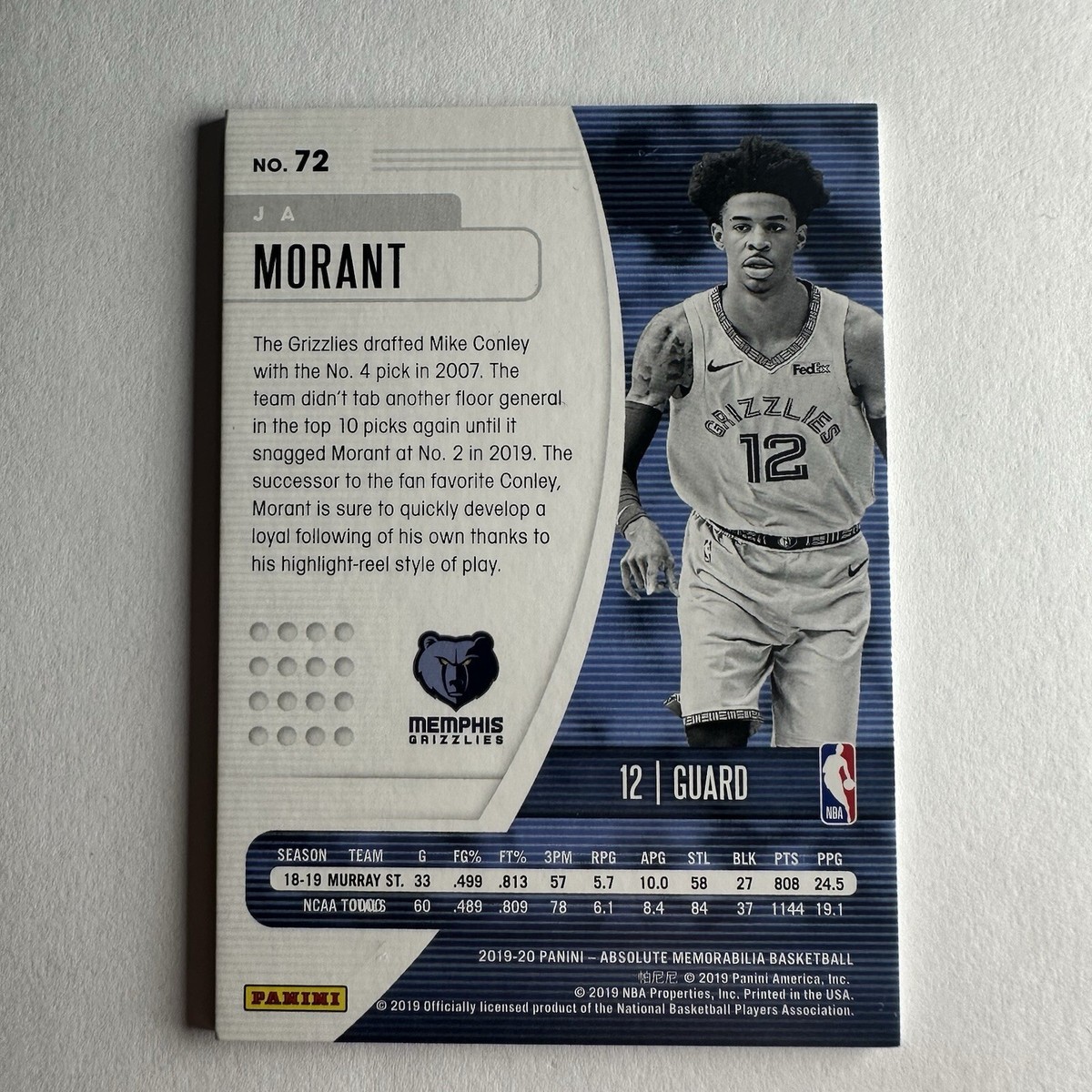 その他 2019 PANINI INSTANT ORANGE JA MORANT RC 2019 PANINI INSTANT ORANGE JA MORANT RC 【公式通販】