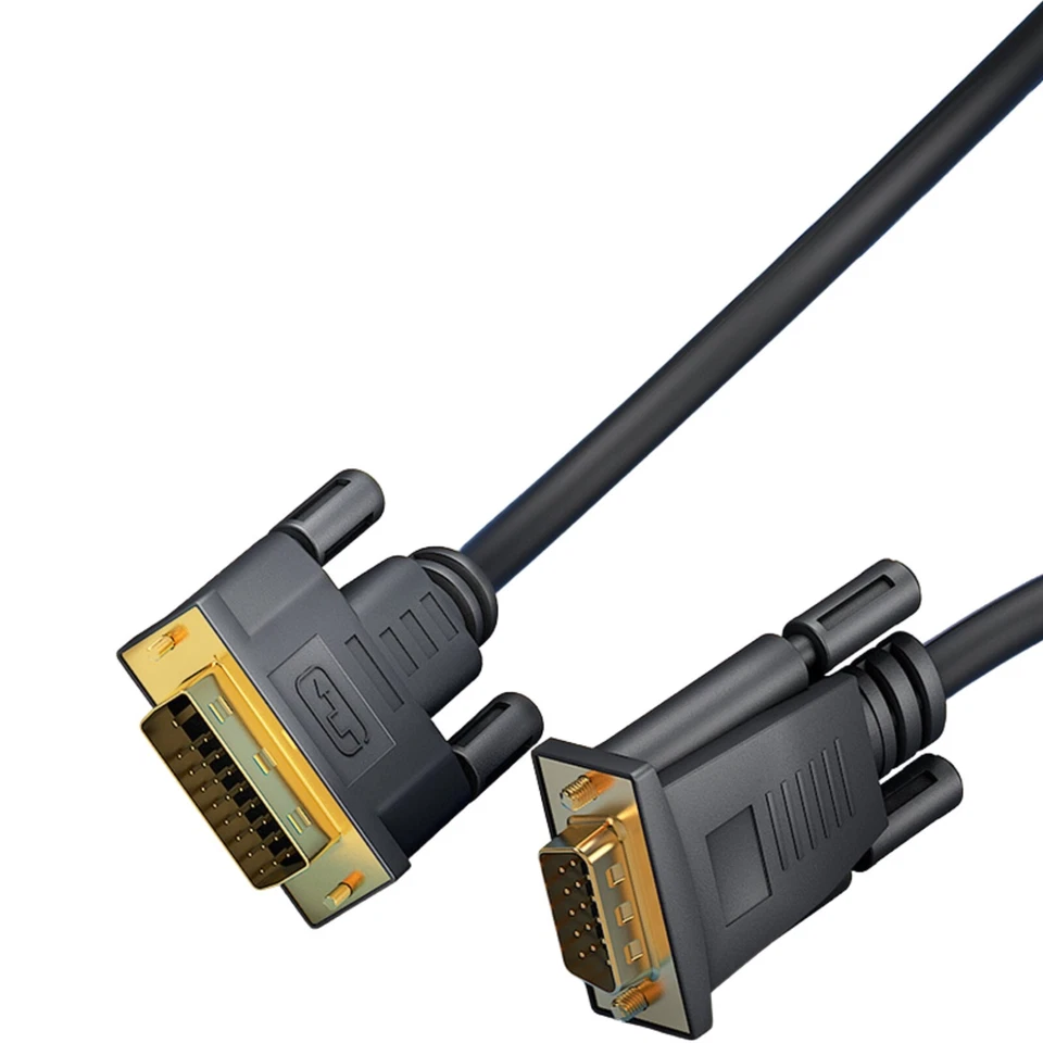 O33 DVI auf VGA Kabel 25cm DVI 24+1 Male to VGA Male für PC DVD Monitor HDTV - Bild 4 von 4