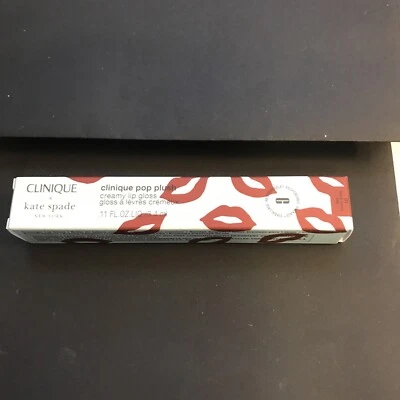 CLINIQUE x KATE SPADE BLACK HONEY Pop Plush Creamy Lip Gloss #01 0.11 oz BNIB! - Image 1 of 3