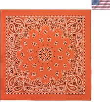 Versatile Unisex Western Paisley Cotton Bandana - 22" x 22" Multi-Use Accessory
