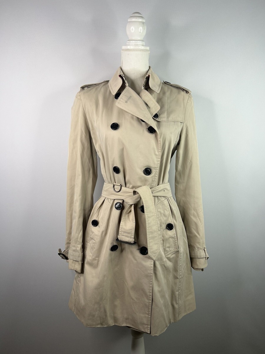Burberry Established Damen Trenchcoat Mantel Elfenbein 38