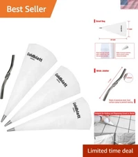 4-Piece Durable Tile Grout Bag Set with Heavy Duty Jointer for Professionals