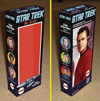 MEGO 8'' STAR TREK SCOTTY MR SCOTT CUSTOM BOX ONLY