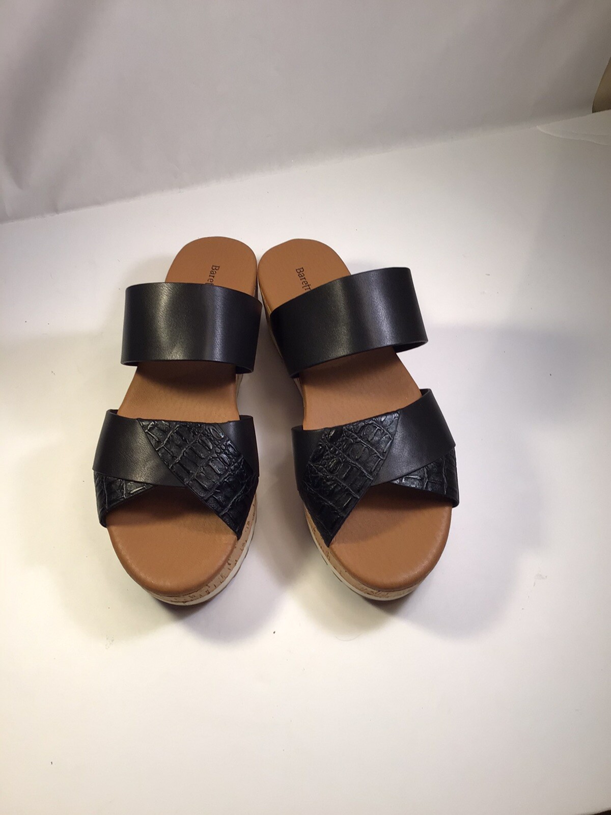 Baretraps WHITLIE womens wedge sandals black size 85 Gem