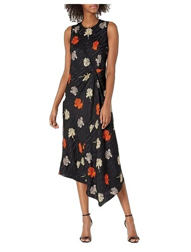 strapless cotton midi dress Women's Gathered in Grace Pink Multi Floral Cotton Strapless Midi Dress | Size: S