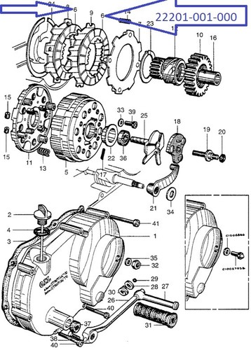Honda C100 C102 C105 CA100 CA102 Clutch Plate x2 NOS Friction Disk 22201-001-000 - Picture 5 of 5