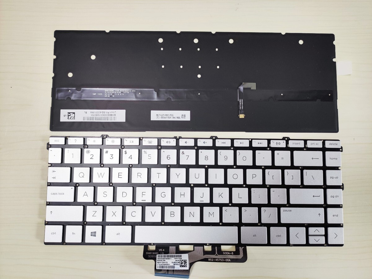 New HP Spectre x360 13t-aw200 backlit keyboard US silver | eBay