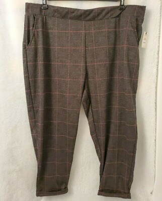 Terra Sky Plus 3x Grey Black Pink Double Knit Relaxed Pull on