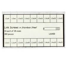 Watch Bank Bracelet Link Screw Assortment in Stainless Steel 180 pieces