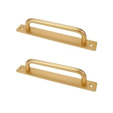 Sliding Barn Door Handles 2 Pcs 7.1 inch Matte Gold Aluminium Alloy Wooden