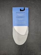 2 New Pairs Simply Vera Vera Wang Contoured Liner No-Show Socks Gray, Size 7-10
