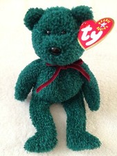 TY Beanie Baby "2001 HOLIDAY TEDDY" Xmas Bear RETIRED MINT TAGS FREE SHIPPING
