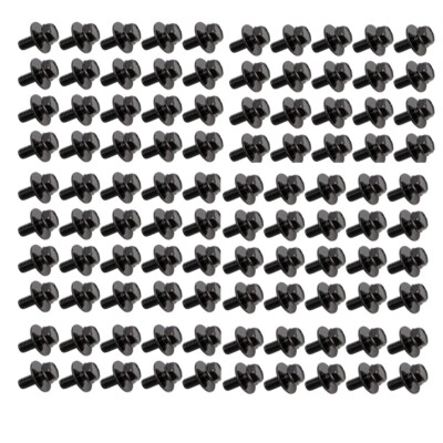 Car Body Bolts Screws M6-1.0x 16mm Long-10mm Hex-17mm Washer For Toyota 20-100PC