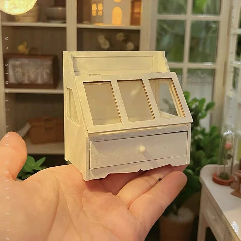 Mueble pequeño miniatura para casa de muñecas escala 1:12 gabinete de almacenamiento vintage sin terminar Foto 2 de 4