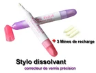 Correction Pen Remover Nail Polish Cleaner Nail Art Manicure + 3 Tips