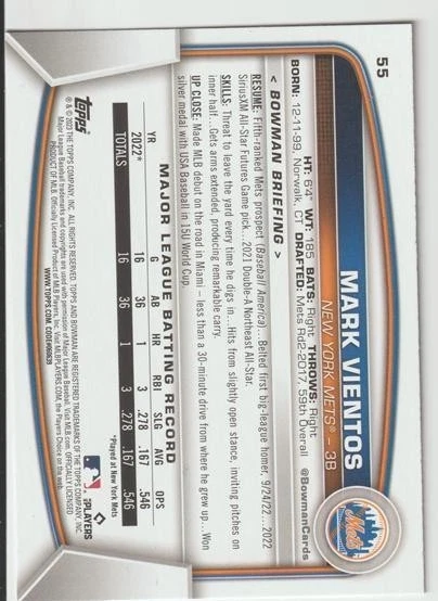 MARK VIENTOS 2018 TOPPS PRO DEBUT GOLD DISTINGSHD DEBUT PATCH # DD-MV S/N 50/50 - Image 4 of 4