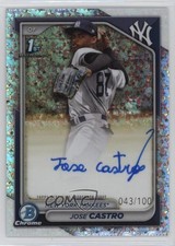 2024 Bowman Chrome Prospect Mini-Diamond Refractor 43/100 Jose Castro Auto 0w3