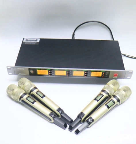 ULXD4Q LED Wireless 4 Microphone System 4 SKM9500 Handheld Mics 540-590MHz - Picture 2 of 9