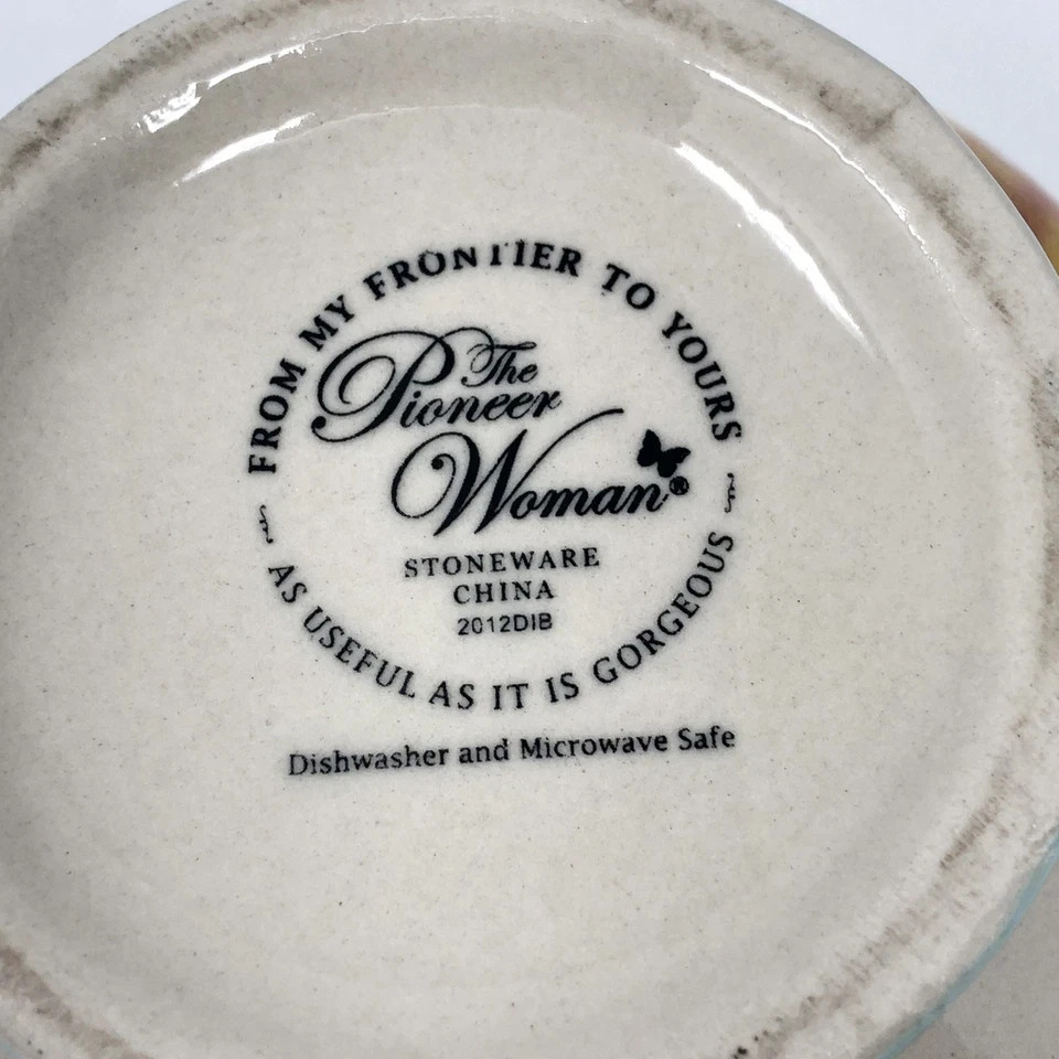 Pioneer Woman Jumbo Soup Mug Cup Willow Floral 27 oz w/ Plastic Lid
