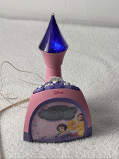 Disney Princess Alarm Clock Radio Castle AM/FM Pink Purple Star Night Light