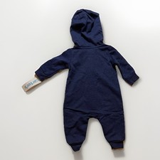 Carter  s Baby 3M Hooded Jumpsuit Blue Fleece Zip-Up One Piece Infant NWT