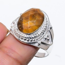 Tiger Eye Gemstone Handmade 925 Sterling Silver All Size Ring For Gift