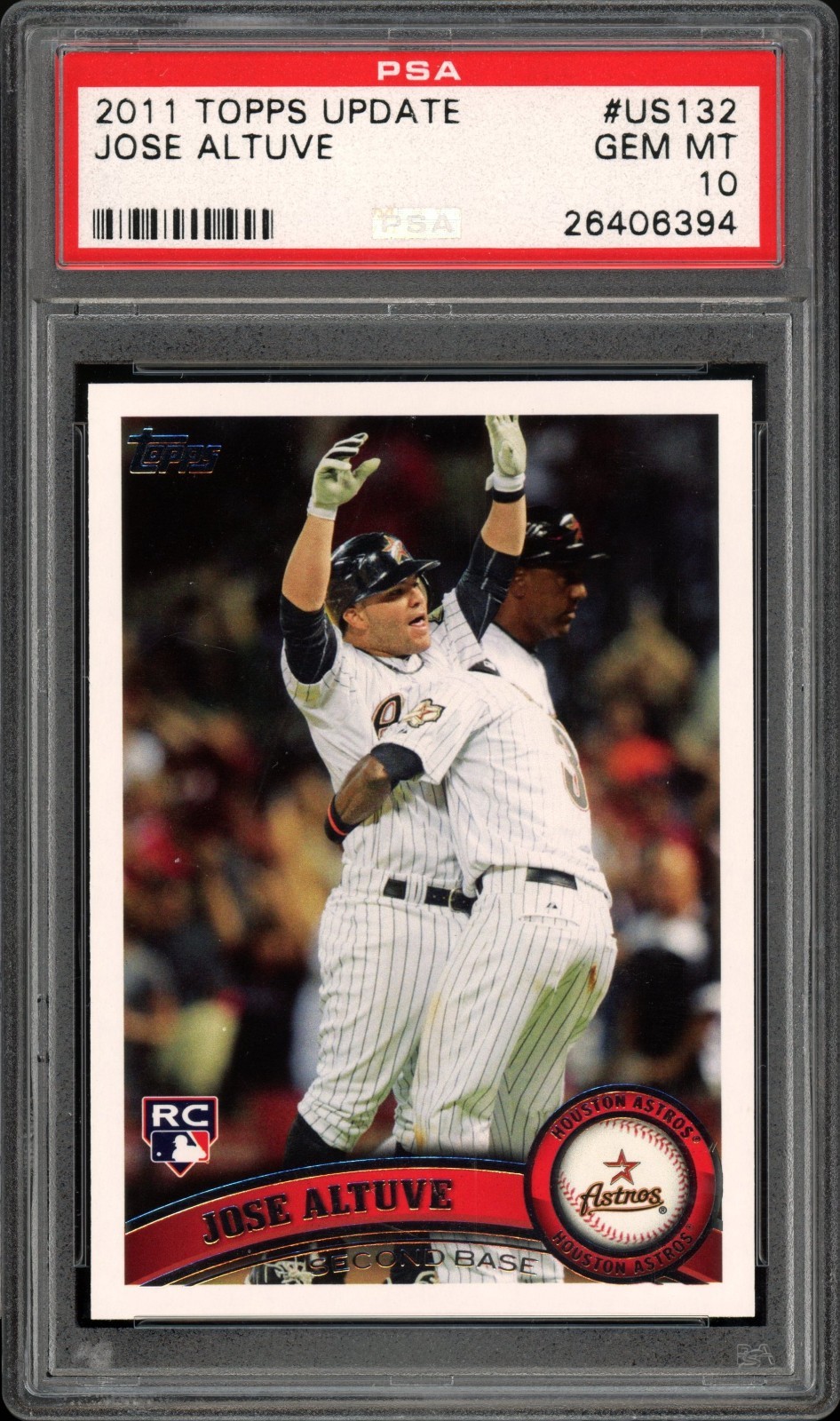 2011 Topps Update #US132 Jose Altuve PSA 10 RC view 1