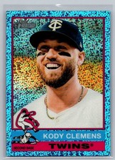 2025 Topps Heritage Chrome High Number Blue Sparkle Kody Clemens Minnesota Twins