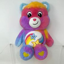 Dare To Care Bear Plush Stuffed Animal Basic Fun Rainbow Stars Soft Cute