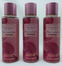 3 Victoria's Secret PURE SEDUCTION CASHMERE Fragrance Mist Body Spray Perfume