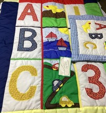 Shellie Bean Originals Baby Quilt Pillowcase Wall Art Tapestry A B C 52x36  NEW