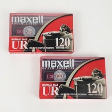 Set of 2 Maxell UR 120 Minutes Cassette Tapes NEW  SEALED