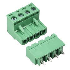4 Pin 5.08mm Pitch Male Female PCB Screw Terminal Block 20 Sets