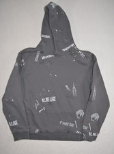 Abercrombie  Fitch Hoodie Womems XL Faded Black Location Graphic Sweatshirt