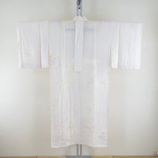 Juban Kimono inner wear Silk Flower car pattern White 52.0inch Women's