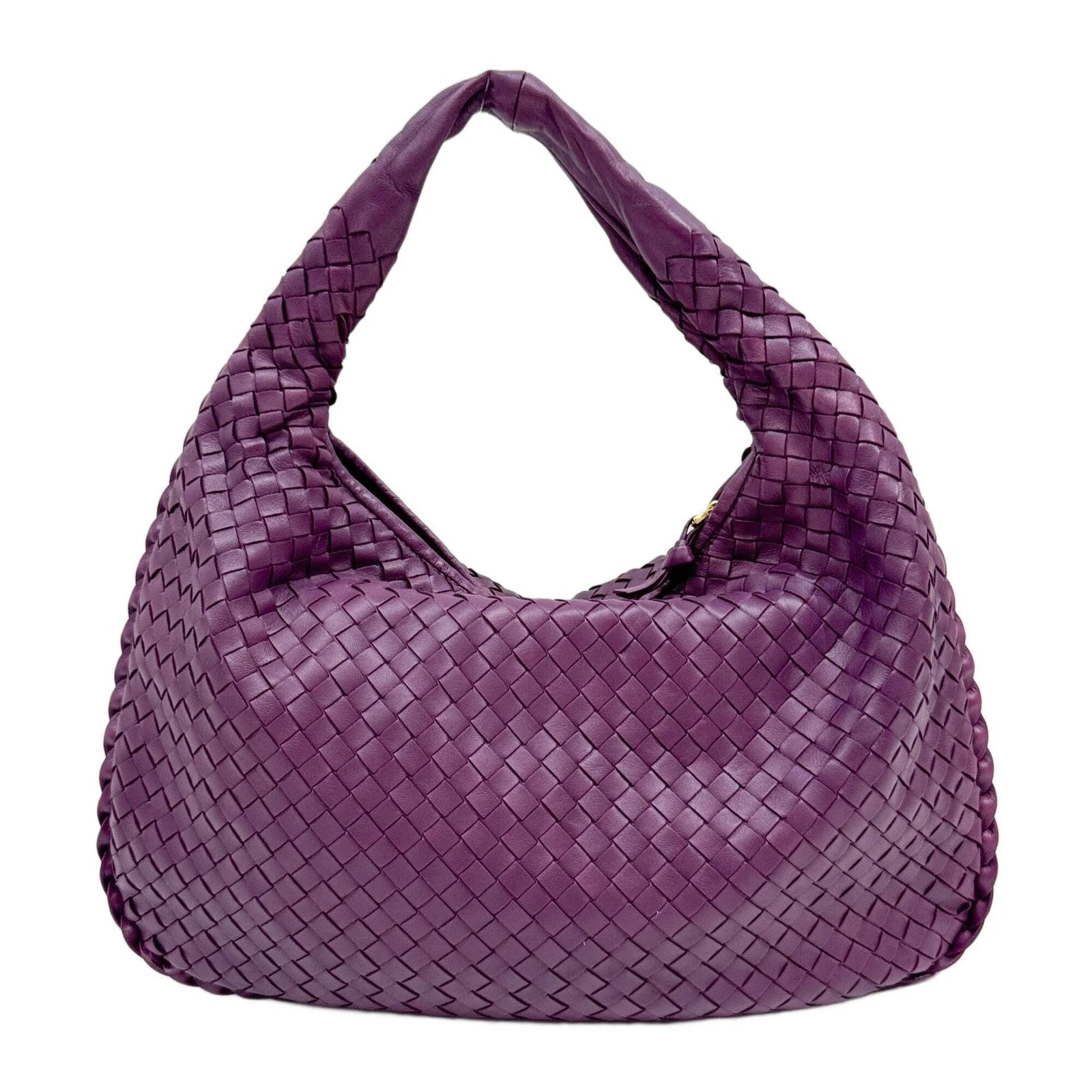 Bottega Veneta — BOTTEGA VENETA Veneta Plum Purple Leather Shoulder Bag