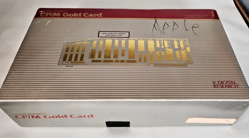 CP/M gold card Z-80 CP/M card for Apple II Computers Complete in box - 192k exp.