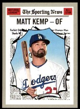 Matt Kemp 2019 Topps Heritage #366 Dodgers MLB READ FREE SHIPPING AutographDen