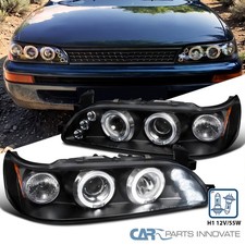 Black Fits 1993-1997 Toyota Corolla Led Halo Projector Headlights Leftright Black Fits 1993-1997 Toyota Corolla Led Halo Projector Headlights Leftright