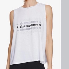 Betsey Johnson Cropped Champagne Muscle Tank Women’s Small