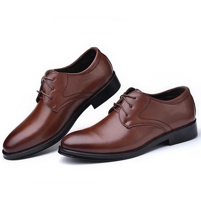 Men's Leather Oxford Dress Shoes Formal Business Wedding Office Shoes