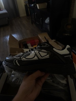 Dior Black & White Low Top Lace-Up Athletic Sneakers for Men, New in Box