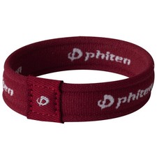 Phiten Star 2G Lightweight Titanium Bracelet - Maroon, 6.75 Inch