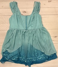 Her Universe Disney Princess Jasmine Aladdin Lamp Aqua Teal Dress Womens Sz 24