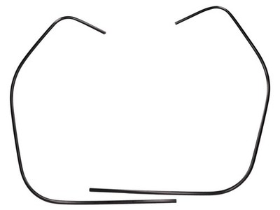 Kantenschutz / Schlitzrohr Set Beinschild 1400mm schwarz für Vespa GT, GTS, GTV 