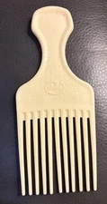 Vintage Goody Crocodile Hair Pick Comb Textured Lift USA 6.5" Plastic Ivory