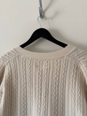 MM6 Maison Margiela Cable Knit Cardigan - Size Large - Cream