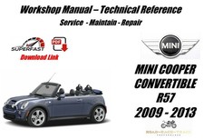 Mini Cooper Cabrio R57 Service Reparatur Werkstatthandbuch 2009 - 2013