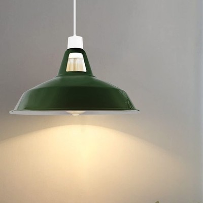 Industrial Metal Barn Lamp Shade Pendant Vintage Ceiling Light Easy Fit